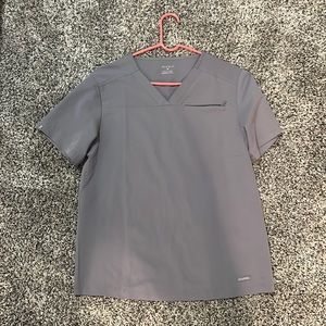 Jaanuu grey scrub top V-neck